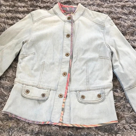 Gap Cotton Rushed Light Blue Jean Jacket Size XS - Picture 2 of 8